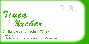 timea macher business card
